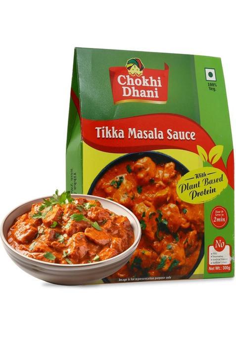 Chokhi Dhani By Na Tikka Masala Sauce With Plant Based Protein Ready Meal In 2 Minutes (Pack Of 1)&nbsp;&nbsp;(300 G)