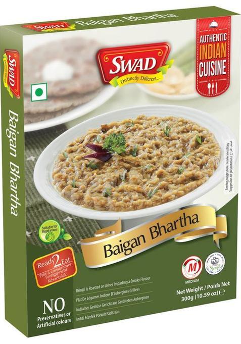 Swad Ready To Eat Baigan Bharta | Instant Mix Vegetarian Meal With No Preservative&nbsp;&nbsp;(300 G)