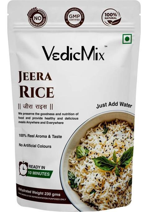 Vedicmix By Garima Dehydrated Food Llp Jeera Rice – Instant Ready-To-Eat Cumin Rice | 100% Natural, No Preservatives&nbsp;&nbsp;(230 G)