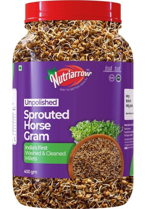 Nutriarrow Unpolished Sprouted Horse Gram |Traditional Millet | High In Protein 400 G