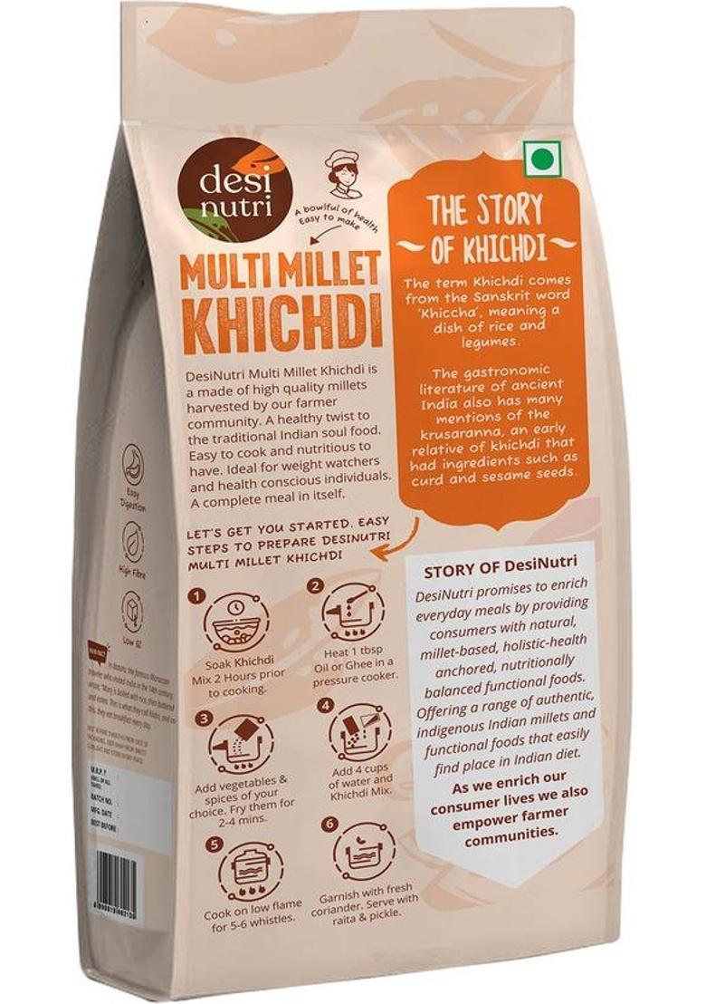 Desi Nutri By Skandhanshi Agro Foods Private Limited Multi Millet Khichdi Mix | Easy & Ready To Cook (450 G)