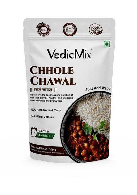 Vedicmix Chhole Chawal Ready To Eat Chickpeas With Rice|No Preservatives Heat & Eat Meal&nbsp;&nbsp;(90 G)
