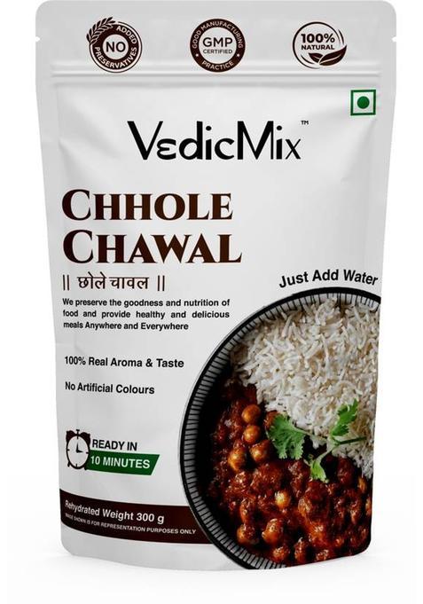 Vedicmix Chhole Chawal Ready To Eat Chickpeas With Rice|No Preservatives Heat & Eat Meal (90 G)