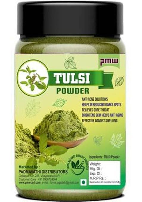 Pmw Tulasi Powder - Tulsi Powder - Holy Basil Powder - Tulsi Leaves - Tulsi Patta - Powder - 100G 100 G