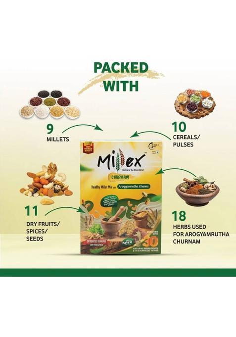 Millex Millet Health Drink Mix With Churnam|30 Natural Nutritions & 18 Herbs| 1 Kg