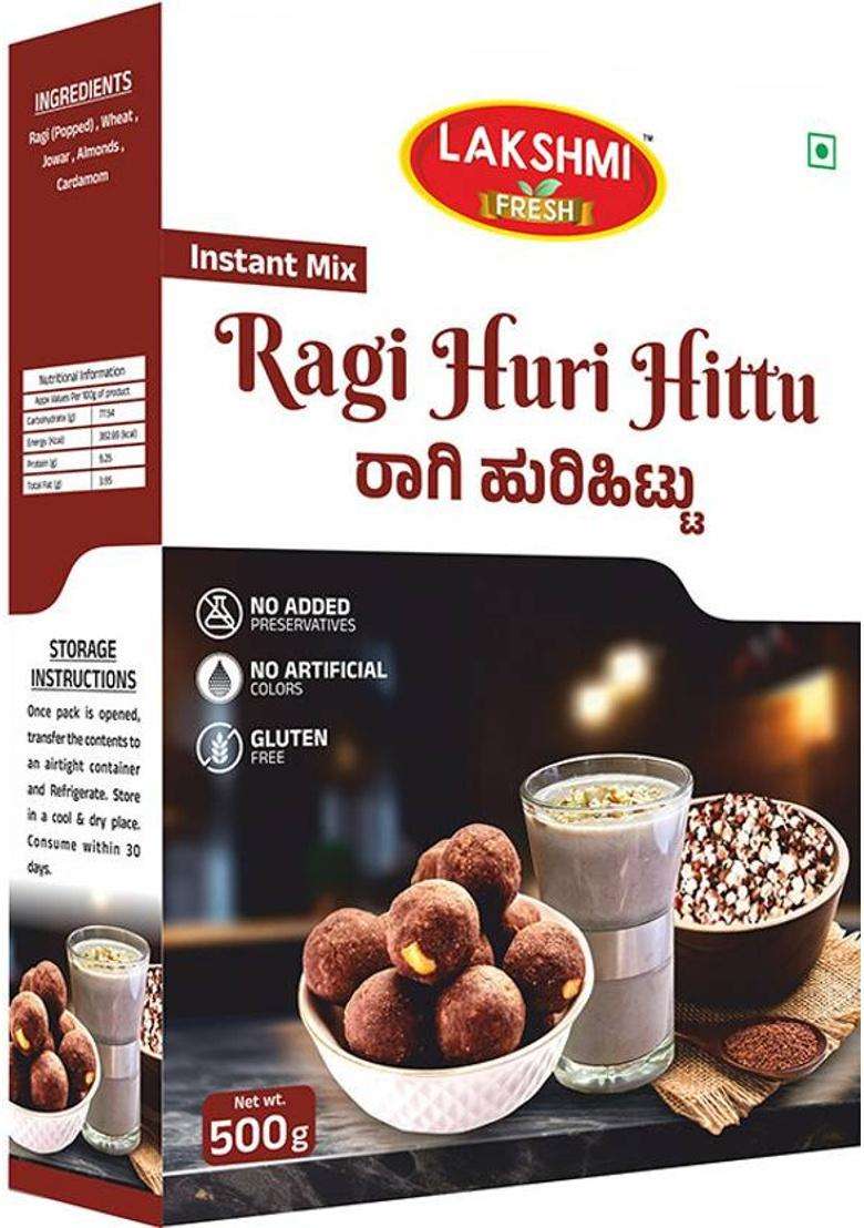 Lakshmi Fresh Ragi Huri Hittu 500G 500 G - Indya