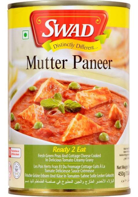 Swad Ready To Eat Mutter Paneer, Instant Mix Vegetarian With No Added Preservatives&nbsp;&nbsp;(450 G)