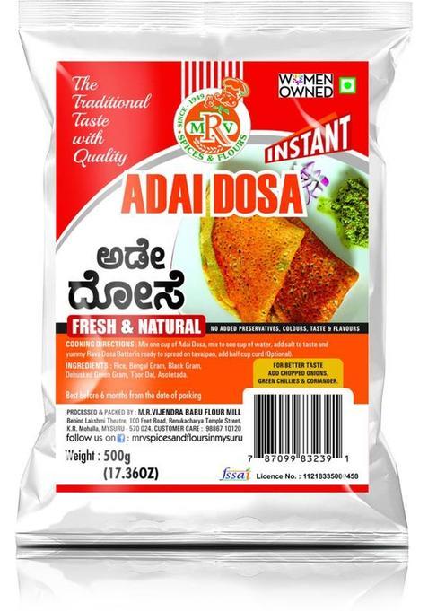 Mrv Adai Dosa Mix Instant-Home Made Style 500 G