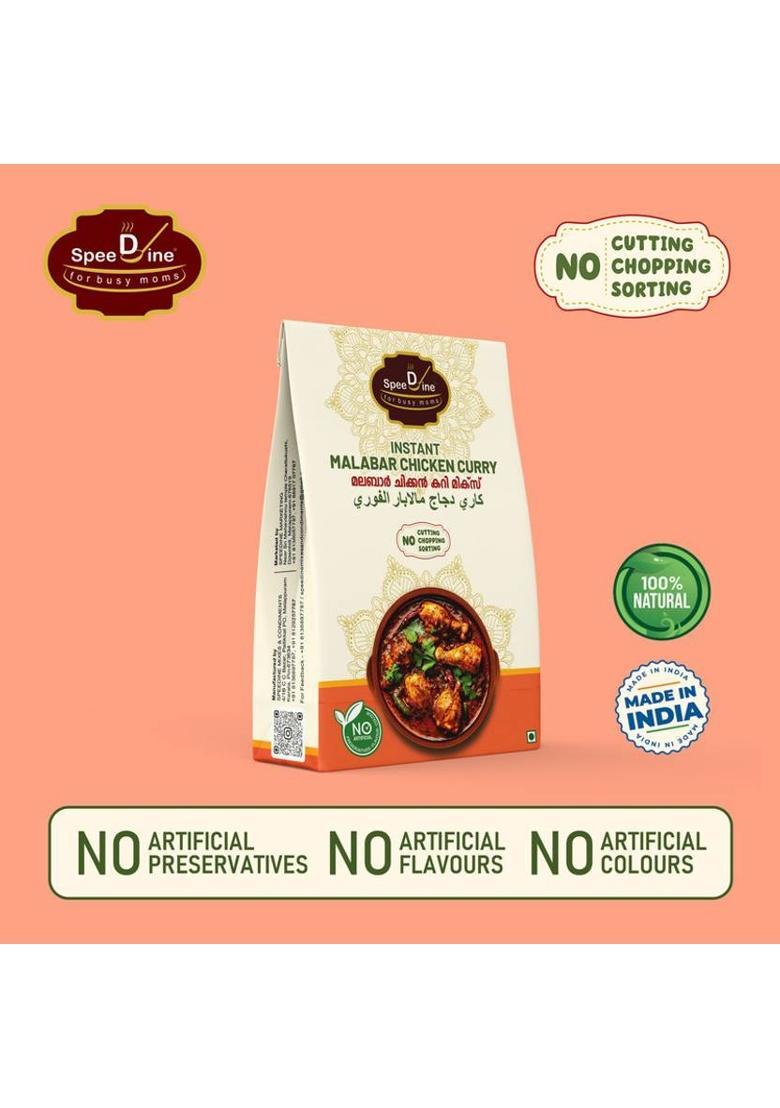 Speedine Instant Malabar Chicken Curry Mix, Natural, No Artificial Preservatives 100 G