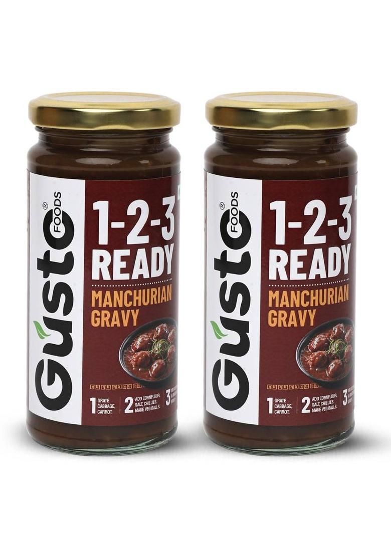 Gusto Foods Manchuian Gravy | Indo-Chinese Gravy | Ready To Cook In 3 Steps 500 G (Pack Of 2)