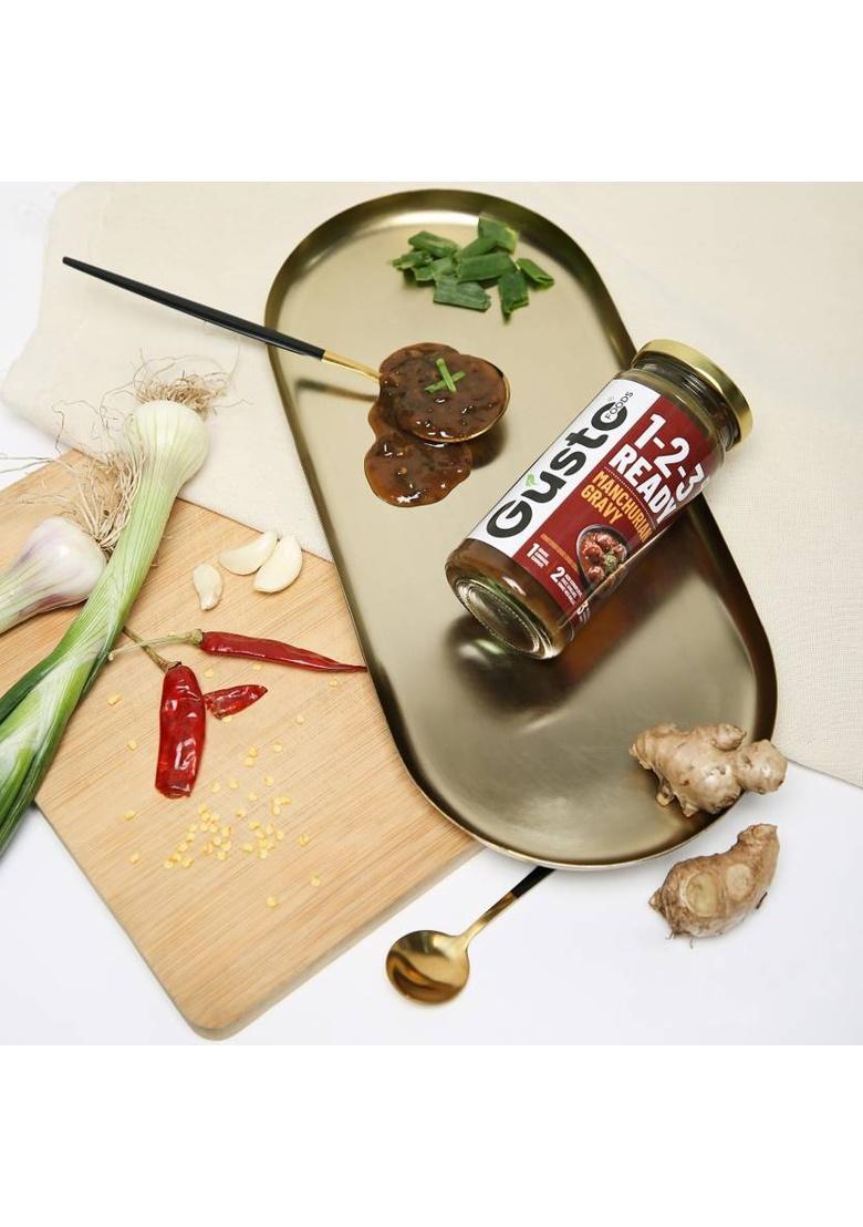 Gusto Foods Manchuian Gravy | Indo-Chinese Gravy | Ready To Cook In 3 Steps 500 G (Pack Of 2)