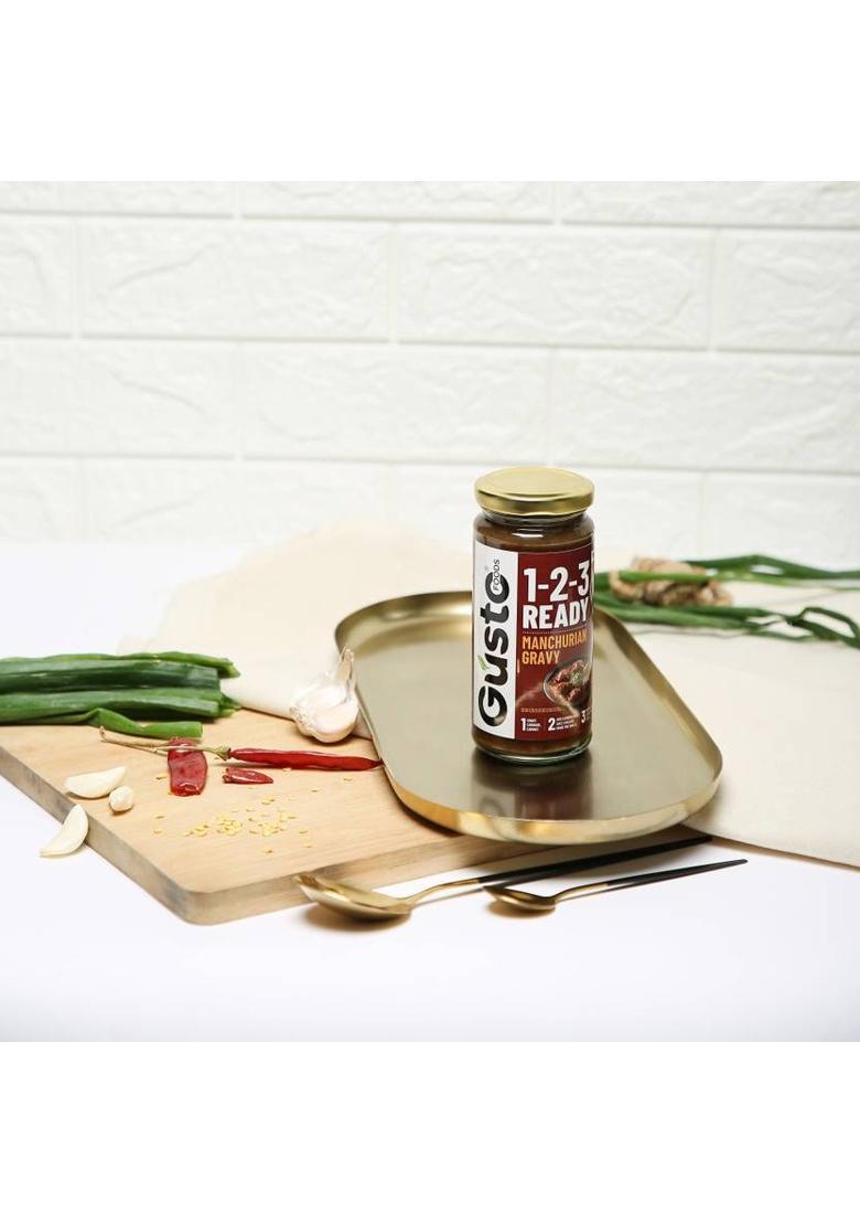 Gusto Foods Manchuian Gravy | Indo-Chinese Gravy | Ready To Cook In 3 Steps 500 G (Pack Of 2)