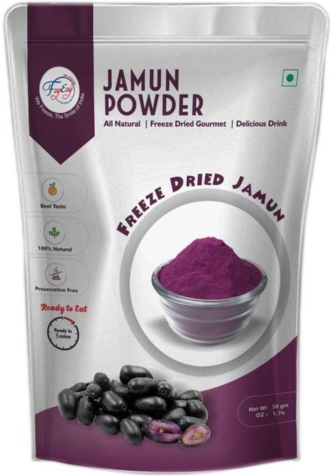 Fzyezy Freeze Dried|Healthy|Natural|Dehydrated Banana+Jamun Juice|Drink Powder 100 G (Pack Of 2)