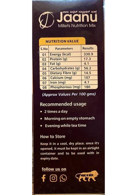 Jaanu Millets Nutrition Mix Porridge 1 Kg