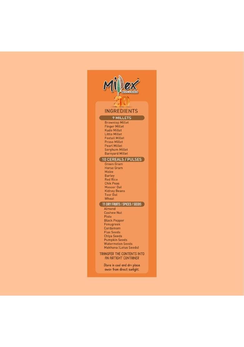 Millex Healthy Mix Millet |30 Natural Sprouted Cereal Mix| Multigrain Health Drink 800 G (Pack Of 2)