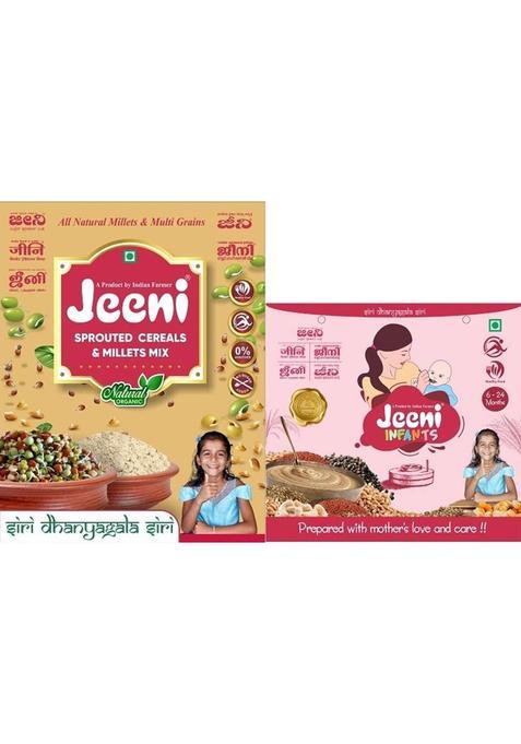 Jeeni Combo Pack Of Millet Traditional Mix (400 Gm) And Double Filtered (500 Gm) 900 G (Pack Of 2)