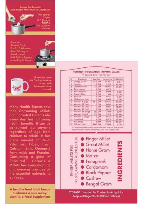 Jeeni Combo Pack Of Millet Traditional Mix (400 Gm) And Double Filtered (500 Gm) 900 G (Pack Of 2)