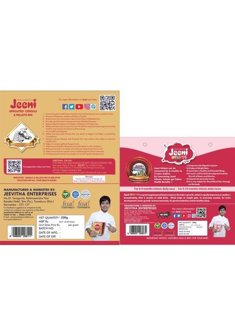 Jeeni Combo Pack Of Millet Traditional Mix (400 Gm) And Double Filtered (500 Gm) 900 G (Pack Of 2)