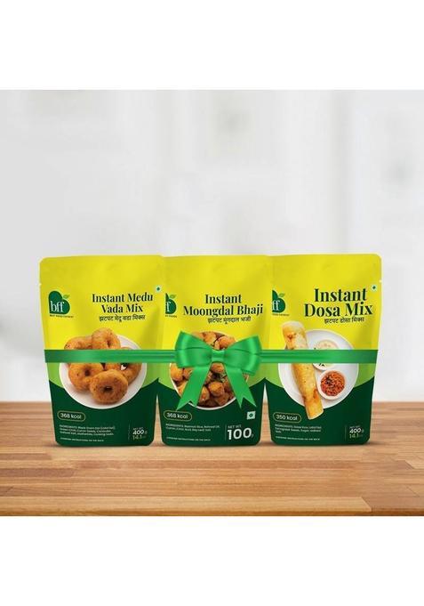 Bff Quick Bites Combo - Mendu Vada Mix, Bhajiya Mix & Dosa Mix - Instant South&nbsp;&nbsp;(900 G)
