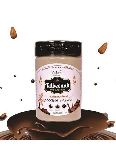 Zatafa Chocolate Talbina With Almonds, Natural & Healthy Breakfast Cereal, Sunnah Food 300 G