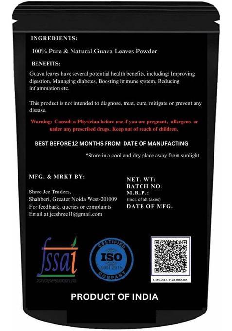 Shree Jee Organic Ready Mix Guava Leaf Powder 100Gm 100 G