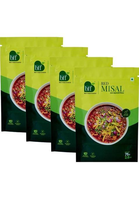 Bff Instant Red Misal – 75G X 4 Ready To Eat, Instant Breakfast, Spicy & Flavorful,&nbsp;&nbsp;(300 G)