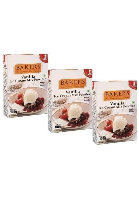 Bakers Vanilla Ice Cream Powder | 100% Veg | Classic & Delightful | Pack Of 3 300 G&nbsp;&nbsp;(Pack Of 6)