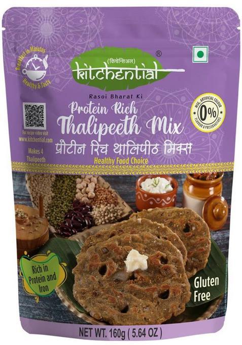 Kitchential Protein Rich Thalipeeth Mix | Ready To Cook - (160 Gm)&nbsp;&nbsp;(160 G)