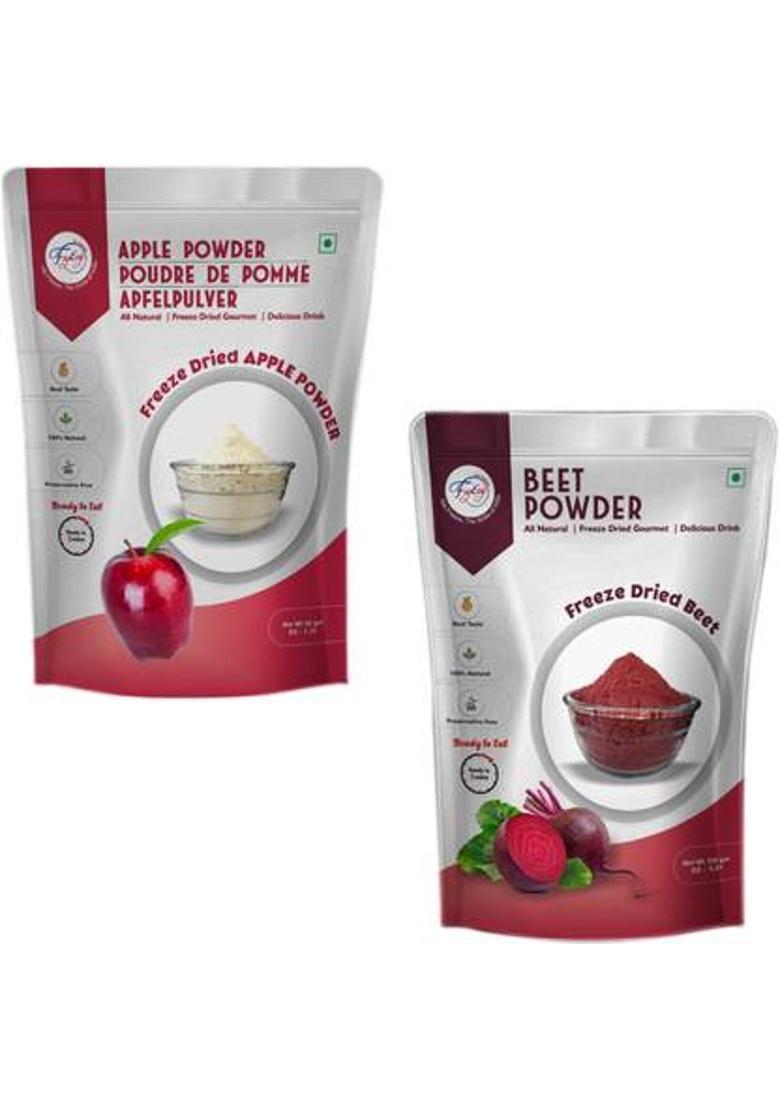 Fzyezy Freeze Dried|Healthy|Natural|Dehydrated Apple+Beet Juice|Drink Powder 100 G (Pack Of 2)