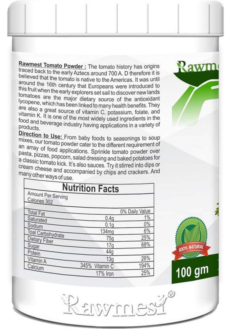Rawmest 100% Organic Tomato Powder 100Gm 300 G (Pack Of 3)