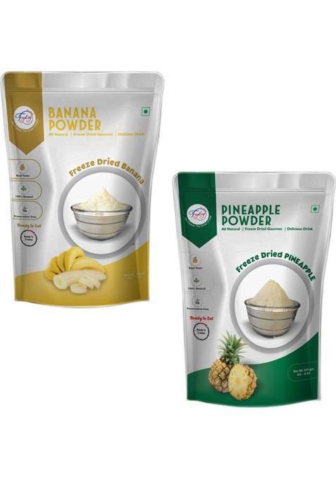 Fzyezy Freeze Dried|Healthy|Natural|Dehydrated Banana+Pineapple Juice|Drink Powder 100 G (Pack Of 2)