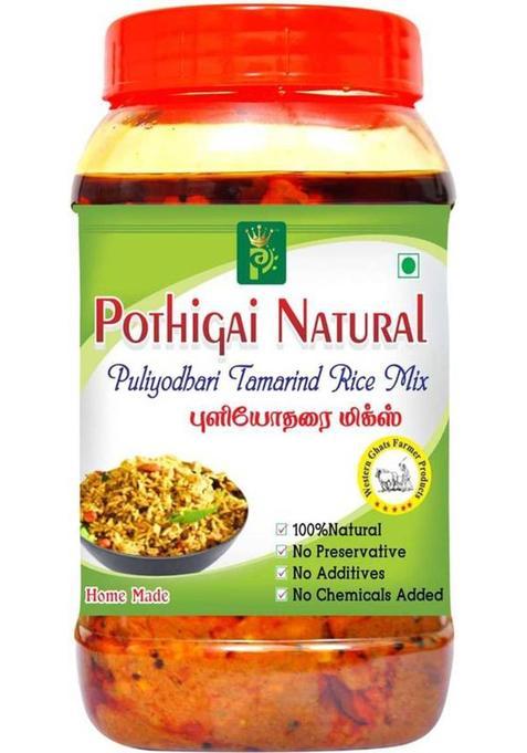 Pothigai Natural Puliyodharai Mix 500G Pure Home Made Mix/ No Preservatives/No Additives 100% Natural 500 G