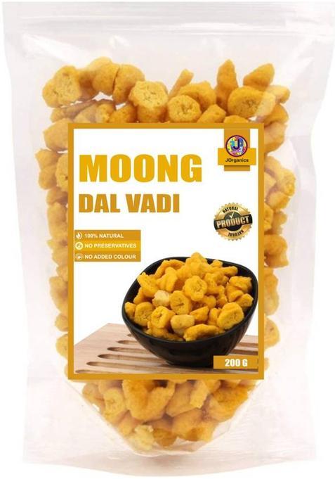 J Organics Hand Made Moong Dal Wadi 200 G 200 G
