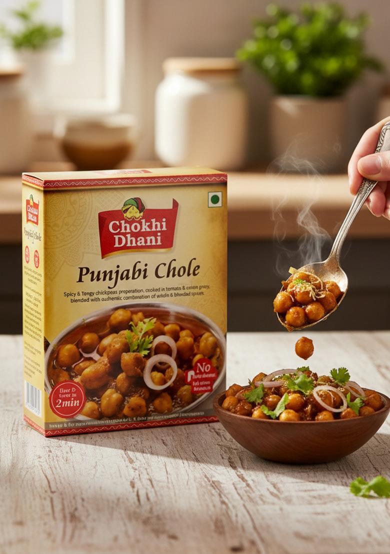 Chokhi Dhani By Na Punjabi Chole | Amritsari Masala | Ready To Eat Meal In 2 Minutes (Pack Of 1) (300 G)