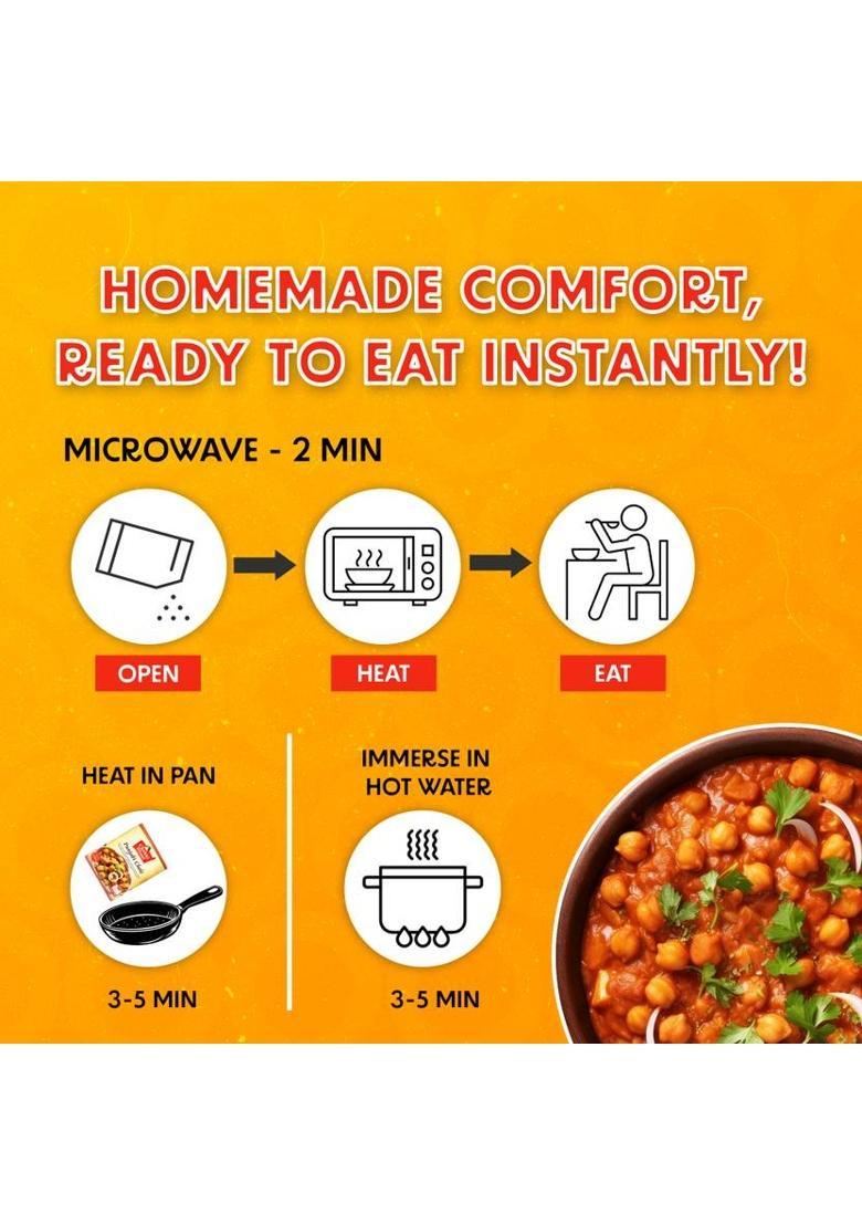 Chokhi Dhani By Na Punjabi Chole | Amritsari Masala | Ready To Eat Meal In 2 Minutes (Pack Of 1) (300 G)