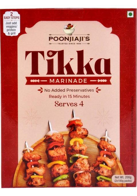 Poonjiaji"S Ready To Cook Tikka Marinade (Wet Paste) 200G | No Preservatives 200 G