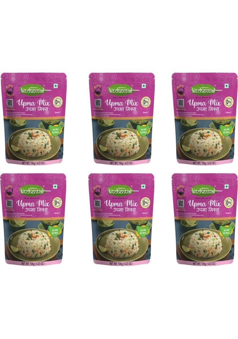 Kitchential Upma Mix | Quick Breakfast, Tasty Meal | (Pack Of 6