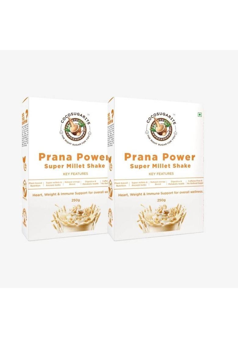 Cocosugarite Prana Power Super Millet Shake Plant-Based Nutritious Health Drink Mix (250Gm*2) 500 G