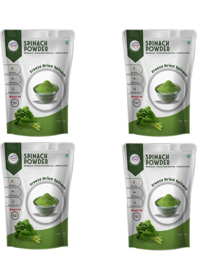 Fzyezy Freeze Dried|Healthy|Organic|Dehydrated Spinach Powder Pack-4(50Gm) 200 G