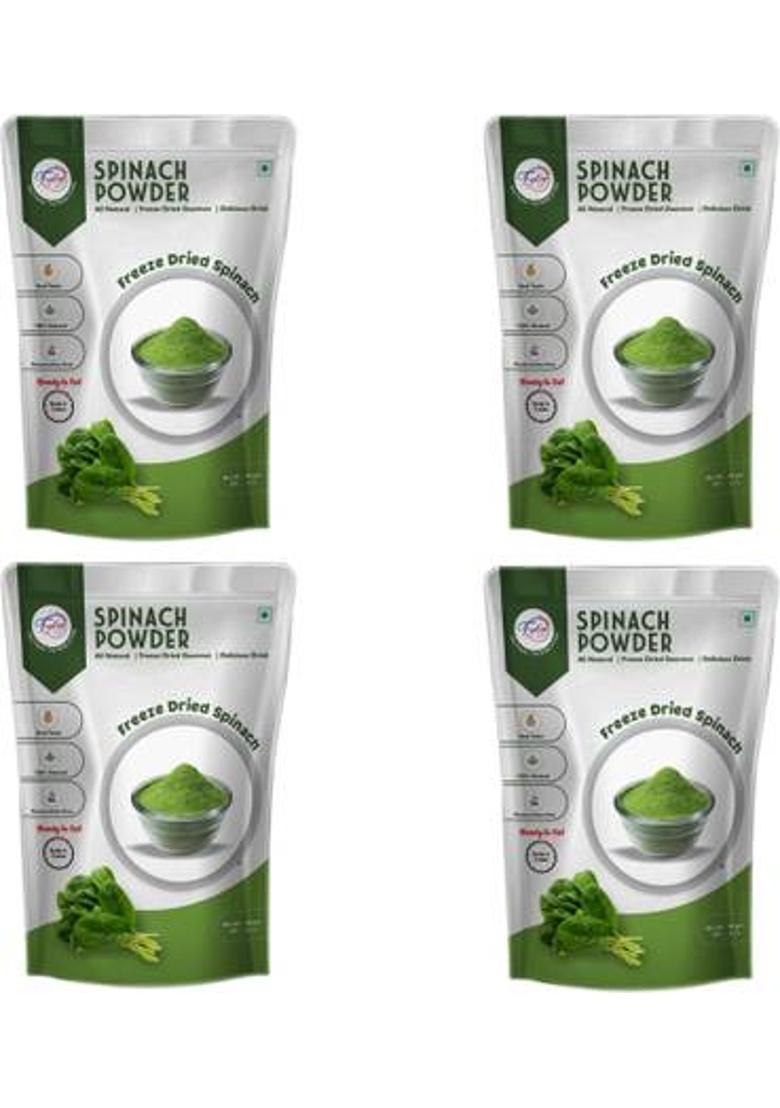 Fzyezy Freeze Dried|Healthy|Organic|Dehydrated Spinach Powder Pack-4(50Gm) 200 G