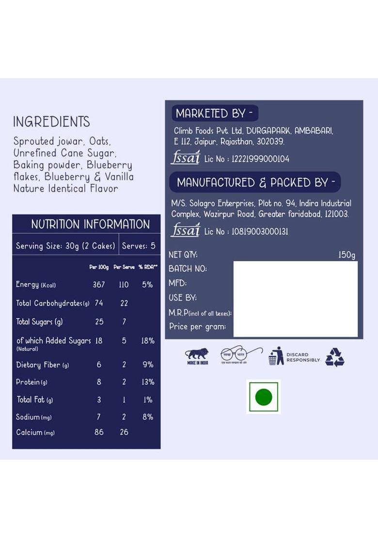 Gladful Blueberry Pancake Mix High Protein Plant Based Kids Breakfast Mix Made 300 G (Pack Of 2)