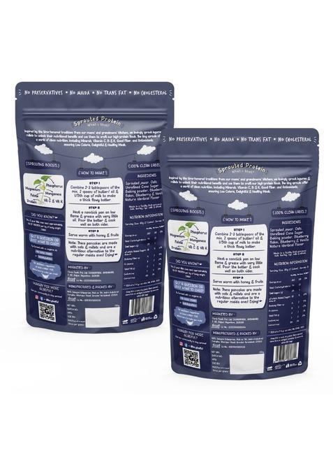 Gladful Blueberry Pancake Mix High Protein Plant Based Kids Breakfast Mix Made 300 G (Pack Of 2)