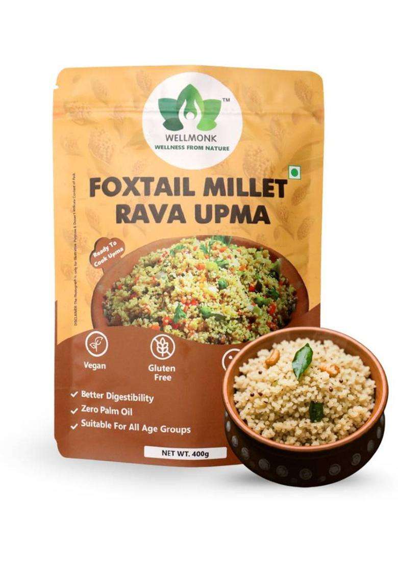Wellmonk Foxtail Millet Rava Upma 400 G - Indya