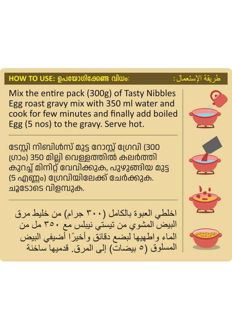 Tasty Nibbles Ready To Cook Egg Roast Gravy Mix|No Added Preservatives 300 G 300 G - Indya