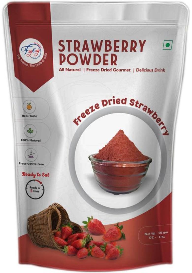 Fzyezy Freeze Dried|Healthy|Natural|Dehydrated Strawberry+Custard Apple Drink Powder 100 G (Pack Of 2)