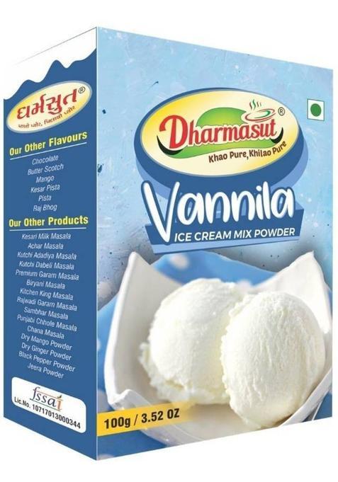 Dharmasut 2 Vanilla + 2 Rose Instant Ice Cream Mix Powder | Combo Of 4 | 400 G (Pack Of 4)