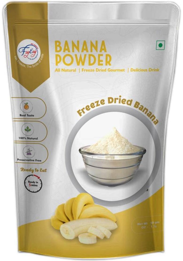 Fzyezy Freeze Dried|Healthy|Natural|Dehydrated Banana+Prickly Pear Juice|Drink Powder 100 G (Pack Of 2)
