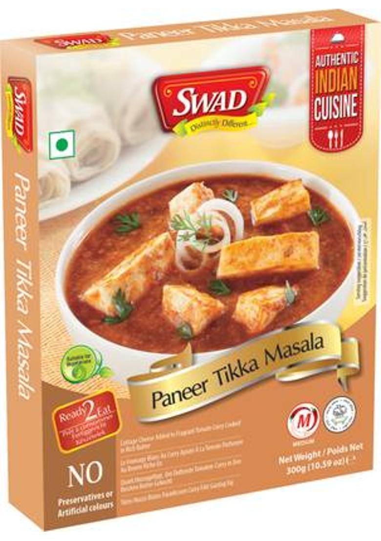 Swad Ready To Eat Paneer Tikka Masala | Panjabi Vegetarian Meal With No Preservative (300 G)