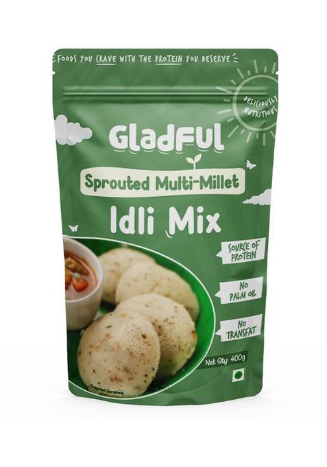 Gladful Multi Millet Idli Mix No Palm Oil No Transfat High Fiber Protein Breakfast 400 G