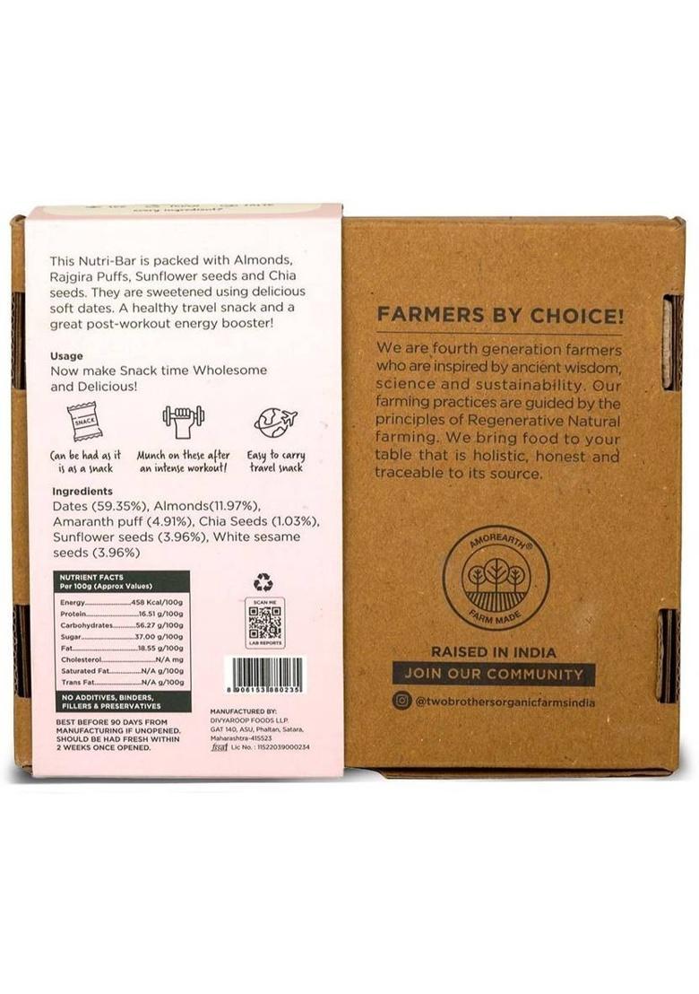 Two Brothers Organic Farms Dates Almond & Rajgira Nutri-Bar 300 G